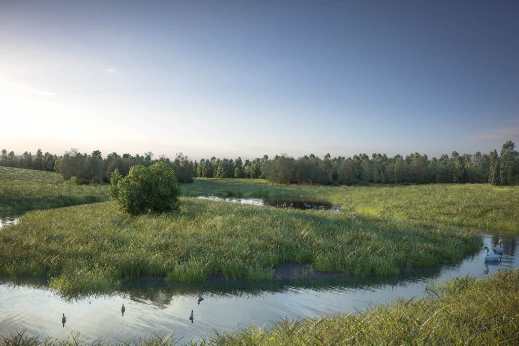 Visualisering af det nye naturområde